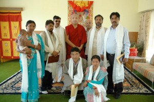 His Holiness with Nepali MPs and Tseten Norbu (Tibetan MP)