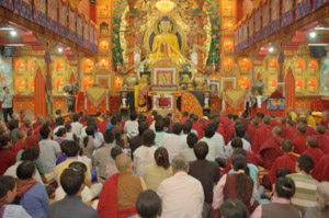 Enseignement du Karmapa à Sarnath Enseignement du Karmapa à Sarnath