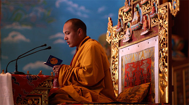Le Gyalwang Karmapa au Temple Tergar à Bodhgaya
