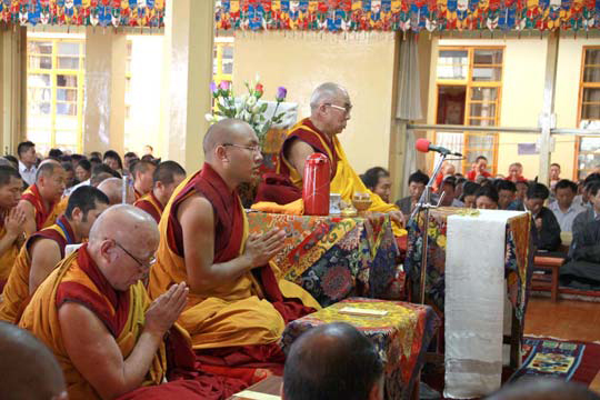 Sa Sainteté le Dalaï Lama et Sa Sainteté le Gyalwang Karmapa